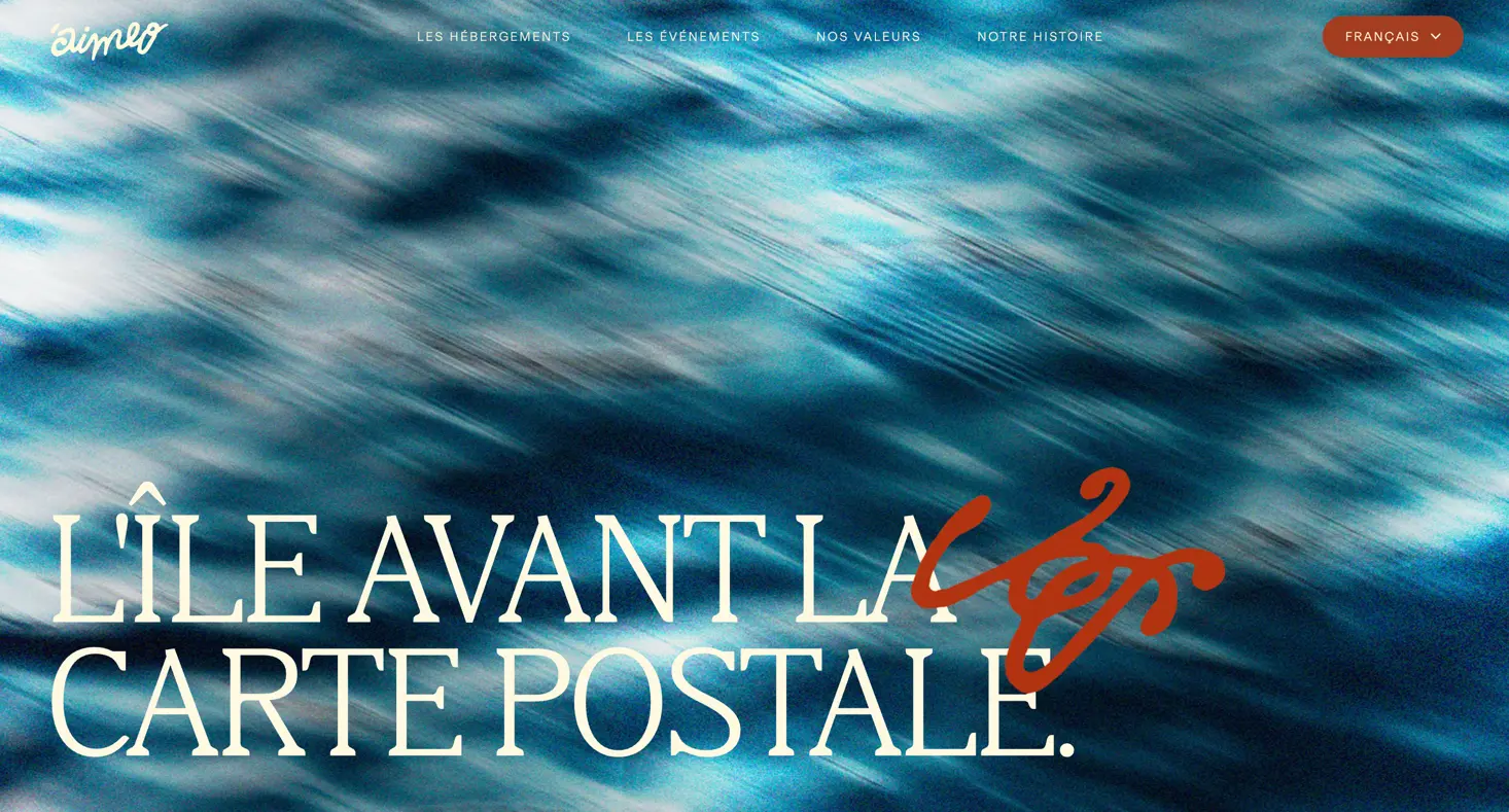 Page d’accueil du site ʻAimeo